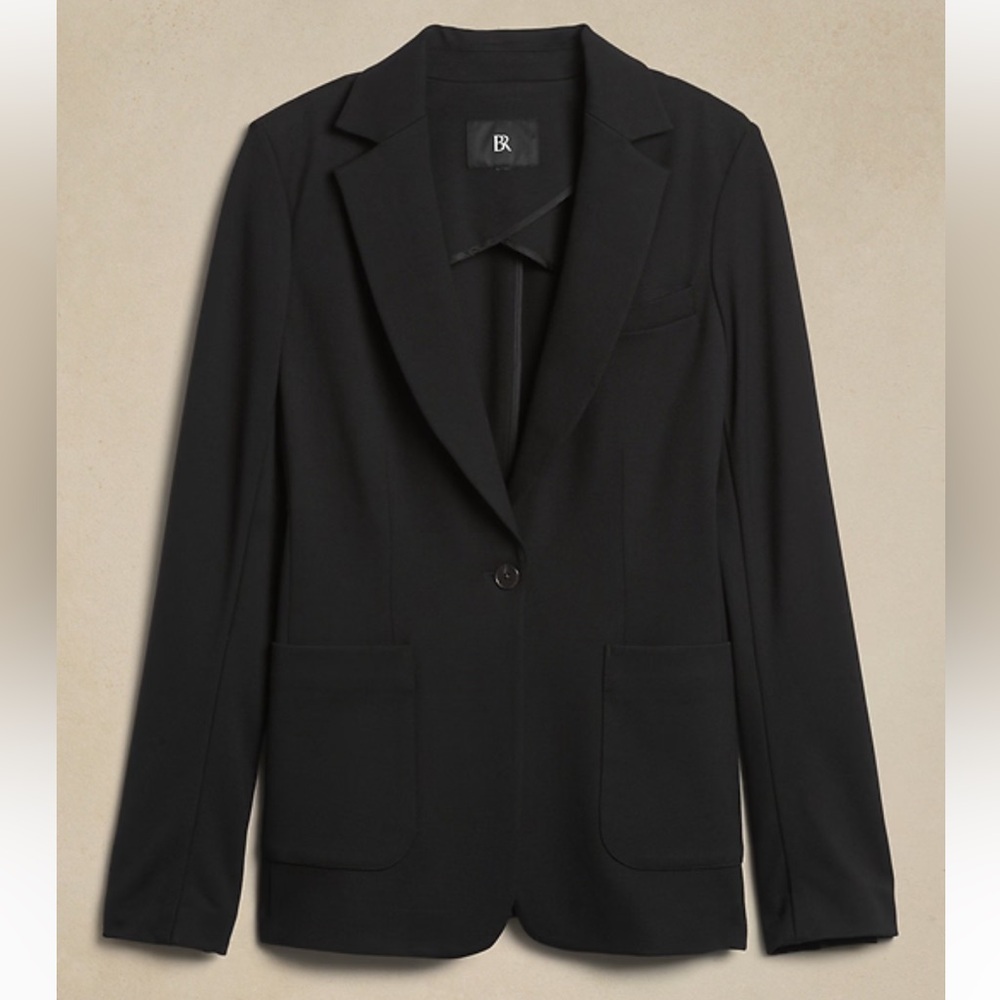 NWOT Banana Republic Ponte Blazer - Black - XS